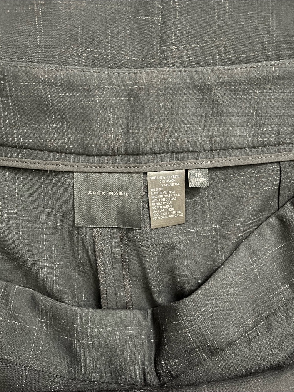 Alex Marie Gray Pinstripe Pants